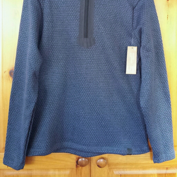 NWT Liv Outdoor Men's Blue Textured Knit 1/4 Zip Pullover S - Picture 6 of 14